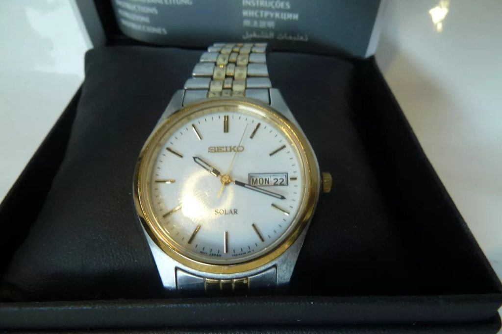 Seiko solar men's watch